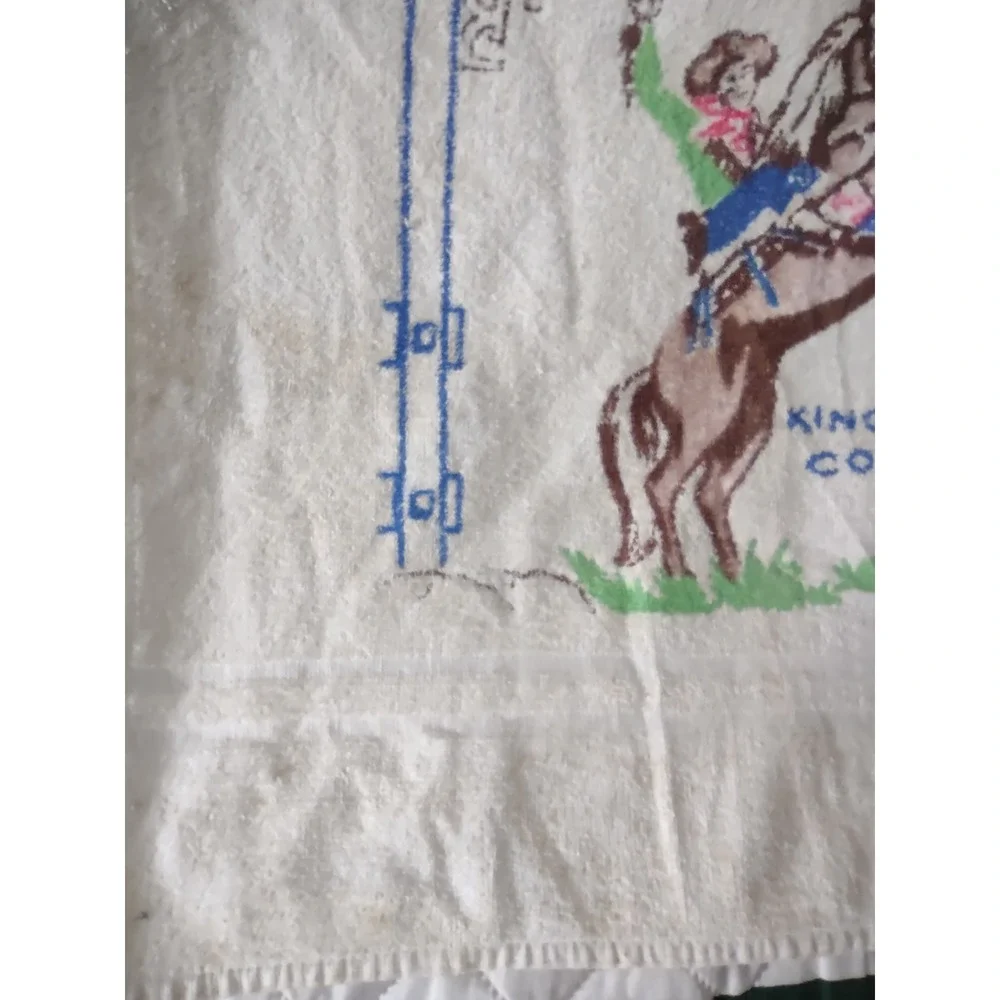Vintage Roy Rogers Double R‎ Bar Ranch King of the Cowboys Cannon Towel Rare